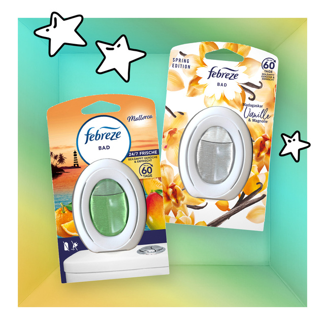 Febreze Bad Lufterfrischer Mallorca und Madagaskar Vanille &amp; Magnolie