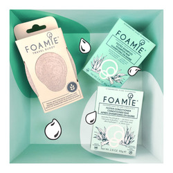 Foamie feste Haarpflege (Schampoo &amp; Conditioner), mit Travel Buddy