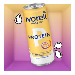 Ivorell Wasser+ Protein Mango-Maracuja-Geschmack
