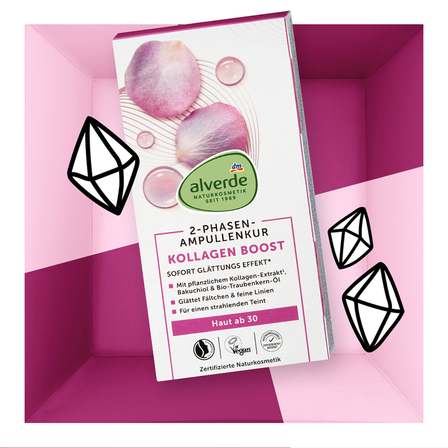 alverde Naturkosmetik Kollagen Boost 2-Phasen Ampullenkur